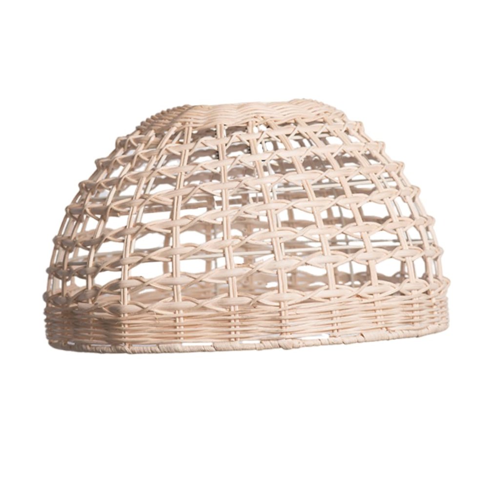 ASAKKURA Woven Pendant Lamp Shade Handcrafted Decorative Light Cover for Socket Rustic Beige Hanging Fixture for Versatile and Stylish Design