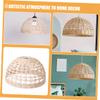 ASAKKURA Woven Pendant Lamp Shade Handcrafted Decorative Light Cover for Socket Rustic Beige Hanging Fixture for Versatile and Stylish Design view 3