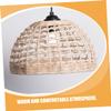 ASAKKURA Woven Pendant Lamp Shade Handcrafted Decorative Light Cover for Socket Rustic Beige Hanging Fixture for Versatile and Stylish Design view 4