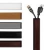 Rubber Bond TV Cord Hider Cable Protector - Strong Self Adhesive Wall Cord Cover Cable Hider - Low Profile Cable Management Wall Cord Concealer Cable Raceway (Dark Brown, 6 Feet) view 1