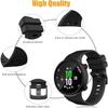 2 Pack Waterproof Band Compatible with Garmin Forerunner 45 Watch Band, Soft Silicone Sport Replacement Watch Band for Women Men (Black/White) view 3