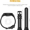 2 Pack Waterproof Band Compatible with Garmin Forerunner 45 Watch Band, Soft Silicone Sport Replacement Watch Band for Women Men (Black/White) view 4