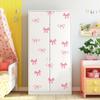 12 Sheets Bow Wall Stickers Peel and Stick Coquette Pink Bow Heart Decals for Room Nursery Boho Bedroom Dresser Living Room Playroom Windows Aesthetic Waterproof Wallpaper for Christmas Decor view 4