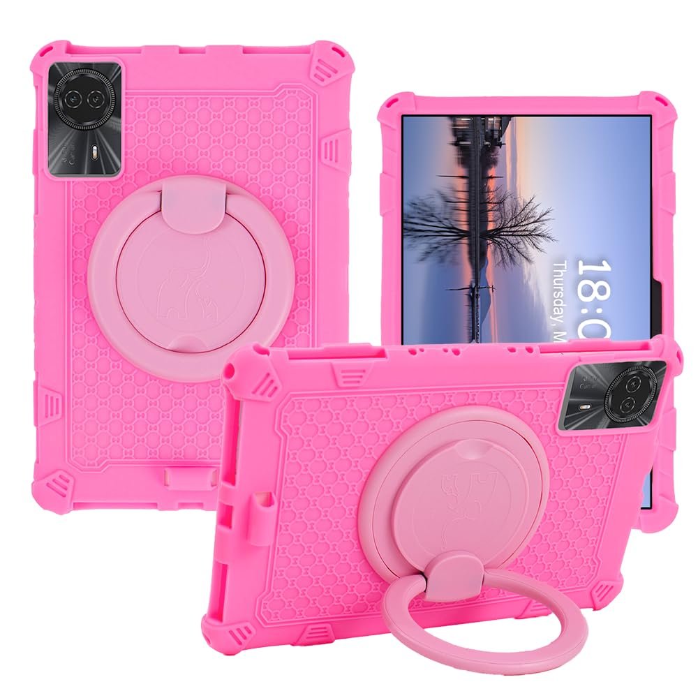 AKNICI Case for Blackview Tab 90 WiFi/Blackview Tab 90/DOOGEE T30SE/DOOGEE T30 PRO/TECLAST T50HD/Redmi Pad SE/Samsung Galaxy Tab S9 Tablet 11 Inch, 360 Rotating Adjustable Kickstand/Handle, Pink