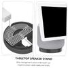 BRIGHTFUFU Desktop Speaker Holder Slot Compatible Practical Stand for Living and Bedroom Use Black Audio Accessory view 4