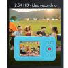 Digital Camera, 72MP 2.5K 16x Zoom Auto Focus Anti Shake Portable Compact Vlogging Camera for Kids Students, 2.4 Inch Screen for Travel, Gatherings,Selfies (Blue) view 3