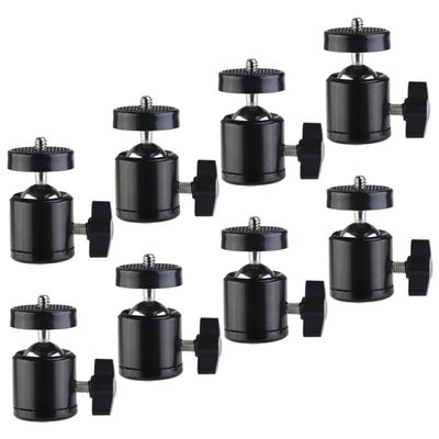 Vaguelly 8pcs Professional Camera Tripod Ball Head Mount Screw Ball Heads Tripod Easy Install Portable Metal Rotation for Photography Accessories