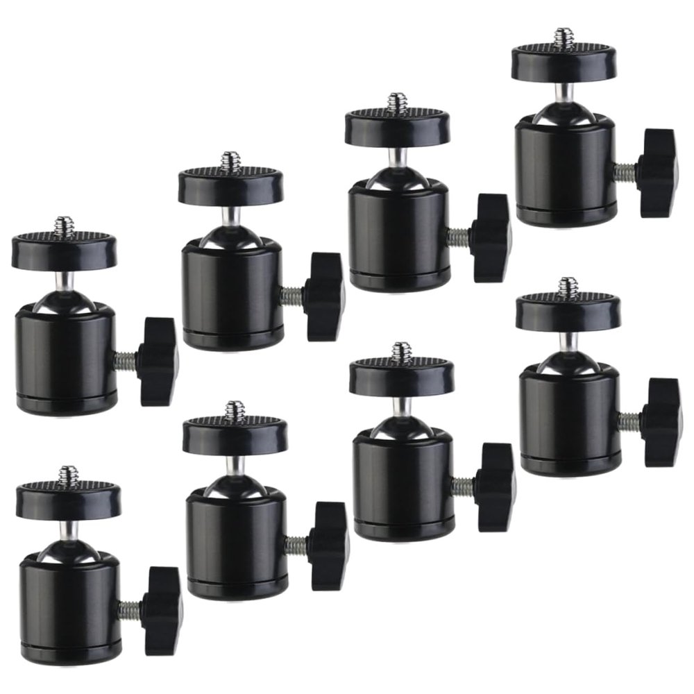 Vaguelly 8pcs Professional Camera Tripod Ball Head Mount Screw Ball Heads Tripod Easy Install Portable Metal Rotation for Photography Accessories