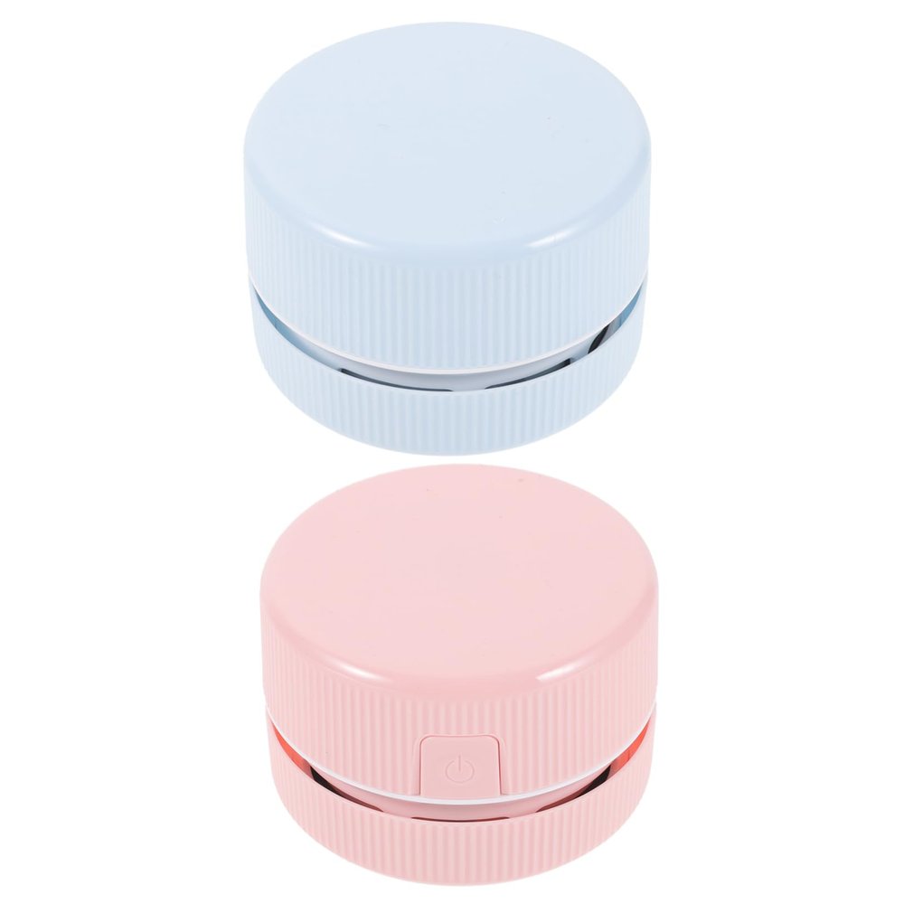 OSALADI 2pcs Mini Portable Vacuum Cleaner for Crumbs and Dust Handheld Desktop Electric Dust Collector for Office Keyboard Furniture and Car Cleaning