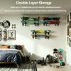 BiJun Skateboard Wall Mount, Horizontal Snowboard Wall Mount, Skateboard Storage Hanger for Garage, Bedroom, Home Display & Organization view 3
