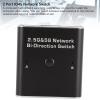 2.5G 5G Network Bidirection Switch, 2 in 1 Out Or 1 in 2 Out Two Way 2 Port RJ45 Gigabit Network Switch, RJ45 Internal External Networking Switcher Adapter for Cat 6 view 4