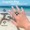 Tungsten Ring Digital Business Card - Waterproof NFC Ring - Social Media Sharing & Instant Contact - Tap to Share NFC - iOS and Android(Blue-#11) view 2
