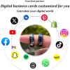 Tungsten Ring Digital Business Card - Waterproof NFC Ring - Social Media Sharing & Instant Contact - Tap to Share NFC - iOS and Android(Blue-#11) view 3