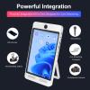 Tabletop Live Streaming Machine, 10.1 Inch Live Streaming Machine, 16G 256G 6000mAhTabletop Live Broadcasting Device Projection Screen,Teleprompter, Video Recording (US Plug view 4