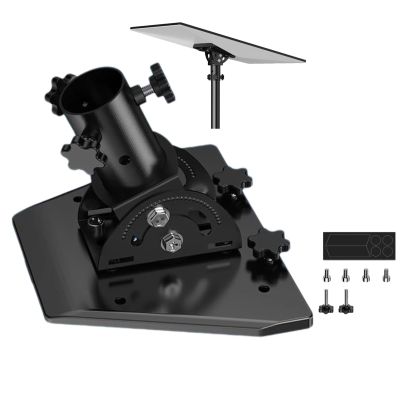 [Upgraded Version] Pipe Adapter for Starlink Gen 3 Pole Mount Adaptor with 160 Adjustable Angle, Star-Link Adapter Mount Plate for Standard Gen3 (V3) Pole Mounts (Fits Max 1.38" Poles)