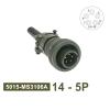 QXCIVR 5015 MS3102A MS3106A MS3108A Circular Connectors 14S-2 14S-5 14S-6 MIL STD Head&Oulet MIL-C Military Specification Connector(Head 3106 14-5P) view 2