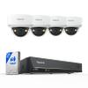 Reolink 12MP 8CH PoE Security Camera System with IK10 Vandalproof, 4pcs Dome PoE Cams, Spotlights Color Night Vision, Built-in 2TB HDD, Smart Detection, Two-Way Audio, RLK8-1200V4 with 4pcs RLC-540A view 2