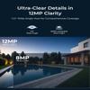 Reolink 12MP 8CH PoE Security Camera System with IK10 Vandalproof, 4pcs Dome PoE Cams, Spotlights Color Night Vision, Built-in 2TB HDD, Smart Detection, Two-Way Audio, RLK8-1200V4 with 4pcs RLC-540A view 3