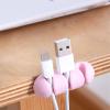 2PCS Cable Holder Clips, Cable Organizer Cord Organizer Cable Management Adhesive Charging Cord Organizer for Computer Desktop Home Office (Pink) view 2