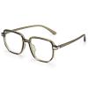 Dollger Oversized Blue light Glasses for Women Men Square big Computer Screen Bluelight Blocking Fashion Eyeglasses TR90 Green Frame view 1