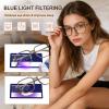Dollger Oversized Blue light Glasses for Women Men Square big Computer Screen Bluelight Blocking Fashion Eyeglasses TR90 Green Frame view 2