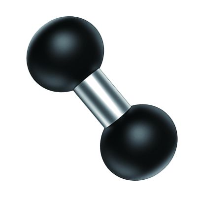 SuoLeerang 1 inch Double Ball Mount Adapter, Black