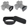 JJC Metal Square Lens Hood Shade for Fuji Fujifilm XF 16-50mm f/2.8-4.8 R LM WR Lens on Fujifilm X-T5 X-T50 XT5 XT50 Camera, for Fuji Fujinon XF 33mm F1.4 R LM WR, with Protective Hood Cap view 1