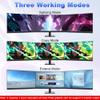 8K@60Hz Displayport KVM Switch 3 Monitors 2 Computers, 4K@144Hz KVM Switch DP 1.4 with 3 USB 3.0 Ports Sharing Keyboard and Mouse, Printer/Hard Drives, Desktop Controller view 4