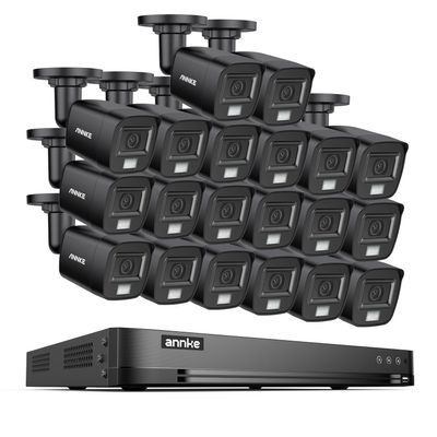 ANNKE 32CH 3K Security Camera System, 32 Channel 3K Lite H.265+ Surveillance DVR with AI Motion Detection, 20x 3K 5MP Analog Bullet Cameras, Smart Color Night Vision, Built-in Mic, IP67, NO HDD
