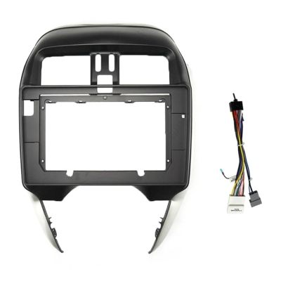 2019 Compatible with Nissan Sunny (10.1INCH, LHD) Car Radio Fascias Android GPS MP5 Stereo Player 2 Din Head Unit Panel Dash Frame Installati(Frame with Cable)