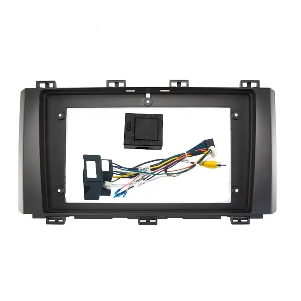 GRASKY 9 Inch Car Frame Fascia Adapter Canbus Box Decoder Android Radio Dash Fitting Panel Kit Compatible with Seat Ateca Cupra 2016-2021(Frame Cable Canbus)