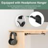 Under Desk Laptop Mount Metal Under Desk Laptop Holder with Anti-Scratch Pads Compatible with Lenovo HP Asus Acer Laptop,Mac Mini,Macbook,Keyboard Under Desk Shelf Tray with Headphone Hanger view 3