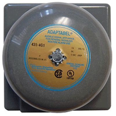 Alpha Communications 435-4G1 Bell, 4-Inch Gong, 24VDC, Vibrating, Completely Assembled with All Hardware Supplied, Surface-Mount, Die Cast Housing, Corrosion Resistant Heat Flowed Epoxy Finish