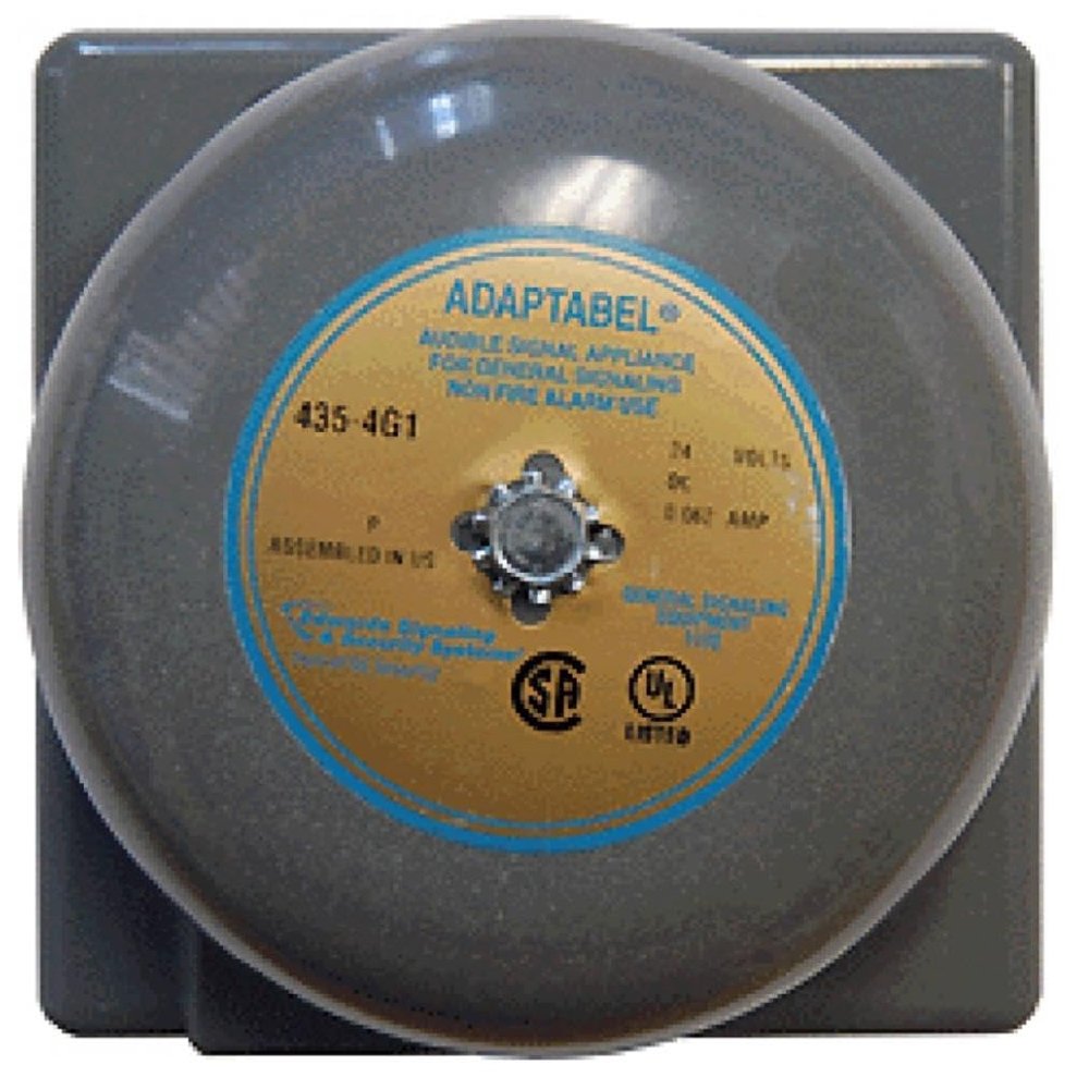 Alpha Communications 435-4G1 Bell, 4-Inch Gong, 24VDC, Vibrating, Completely Assembled with All Hardware Supplied, Surface-Mount, Die Cast Housing, Corrosion Resistant Heat Flowed Epoxy Finish