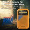 XHDATA D221 NOAA Weather Radio Portable AM FM Shortwave Radio Receiver, 2 AA Battery Operated, Transistor Radio with Excellent Reception for Emergency, Hurricane, Gift, Walking and Home (Orange) view 2