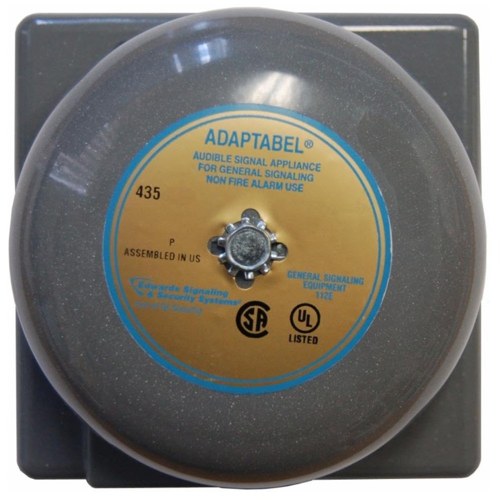 Alpha Communications 435-6G1 Bell, 6-Inch Gong, 24VDC, Vibrating, Completely Assembled with All Hardware Supplied, Die Cast Housing, Surface-Mount, Corrosion Resistant Heat Flowed Epoxy Finish