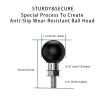 Suoleerang 1" Ball Mount Base Ball Adapter with 1 inch Ball, 1/4" Threaded Bolt with Ball Adapter 1/4-20 Stainless Steel Threads Compatible with RAM Mounts Parts B Size Double Socket Arms(Black-1) view 2