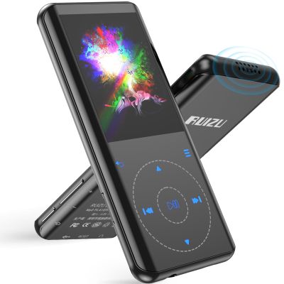 RUIZU 64GB Clip MP3 Player with Bluetooth 5.3, Portable Music Player with Voice Recorder for Sports Running, FM Radio, Pedometer, A-B Repeat, Audio Shuffle Playback, 2.4-inch Curved Screen
