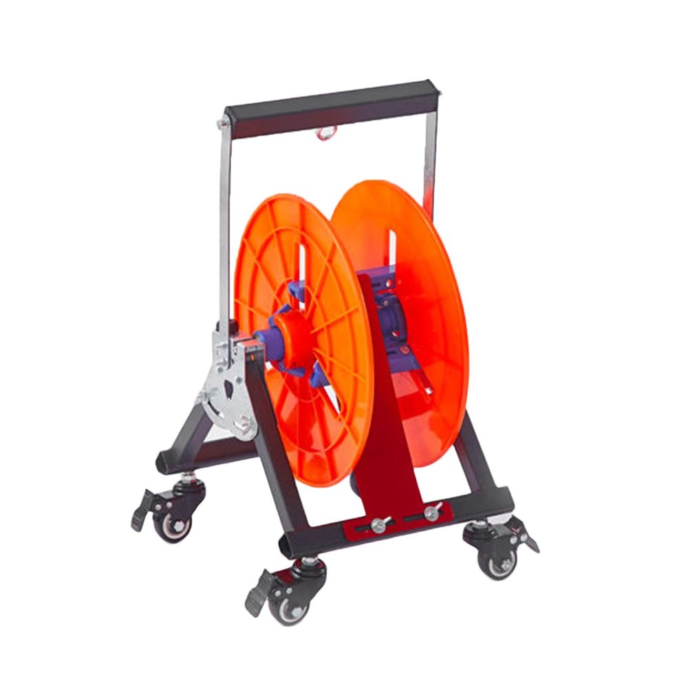 Foldable Wire Spool Rack with Wheel,Wiring Spool Dispenser,Heavy Duty Spool Storage Holder,for Electrical Industrial Retail Use,220lbs Capacity(47x25x30cm)