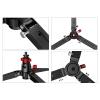 Desktop Small Tripod, Aluminum Alloy Portable Mini Camera Tripod with 360 Adjustable Ball Head and 3/8 Inch Screw Hole Load Up to10kg for DSLR Camera Monopods Black view 2