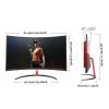 27-inch Curved Surface Wireless Monitor Full Hd IPS Computer Monitor Eye Protection Screen 144hz Ultra-Thin Narrow Border LCD Desktop Monitor view 2