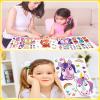 24 Pcs Make Your Own Unicorn Sticker Sheets for Kids, Unicorn Face Stickers for Kids Toddlers Crafts Activities Gifts Goodie Bags Birthday Party Favors for Toddlers view 3