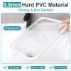 Sanwuta 10 Pcs Hard Zipper Case Clear Hard Pouch, L, Clear view 4