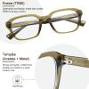 Dollger Blue Light Glasses Men Rectangle Vintage Green Frame Anti BlueLight Blocking Glare Trendy Computer Gaming UV view 4