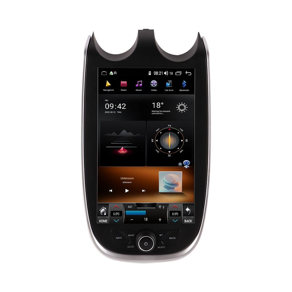 12.1 Inch Android 13 Car Radio for McLaren GT 570 540C 600LT Stereo Upgrade Tesla Style Dash IPS Touch Screen Android Auto GPS Navigation Audio Multimedia Player (Black, 6-128GB)