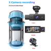 Dash Cam Front Rear, 2K+1080P 3.16 Inch Full HD Dash Camera for Cars, Built in Wirelessly with G Sensor Motion Detection, Parking Monitoring Three Channel Driving Recorder view 2