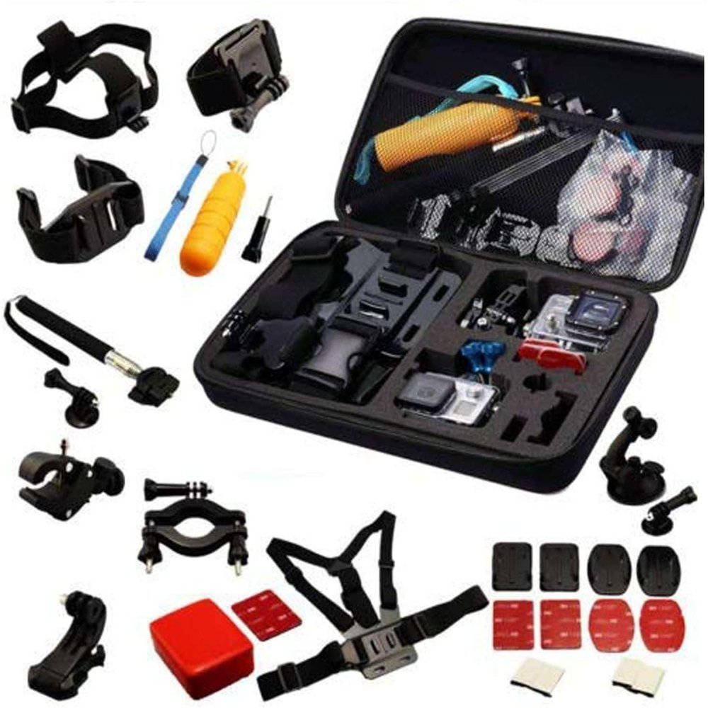 Navitech 30-in-1 Action Camera Accessories Combo Kit with EVA Case - Compatible with Nvgfelis 5K Action Camera 48MP