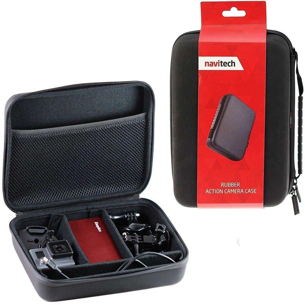 Navitech Black Action Camera Hard Case - Compatible with Topiky 1080P Action Camera