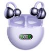 ABCDONG Wireless Earbuds Open Ear Clip On Headphones with LED Digital Display Charging Case Touch Control Bluetooth 5.4 Air Conduction Sport Earphones for Running Fitness, Medium Purple view 1