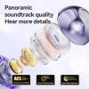 ABCDONG Wireless Earbuds Open Ear Clip On Headphones with LED Digital Display Charging Case Touch Control Bluetooth 5.4 Air Conduction Sport Earphones for Running Fitness, Medium Purple view 3
